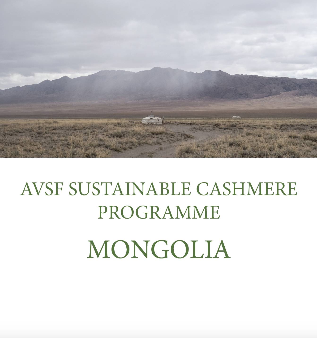 AVSF Sustainable Cashmere Programme in Mongolia