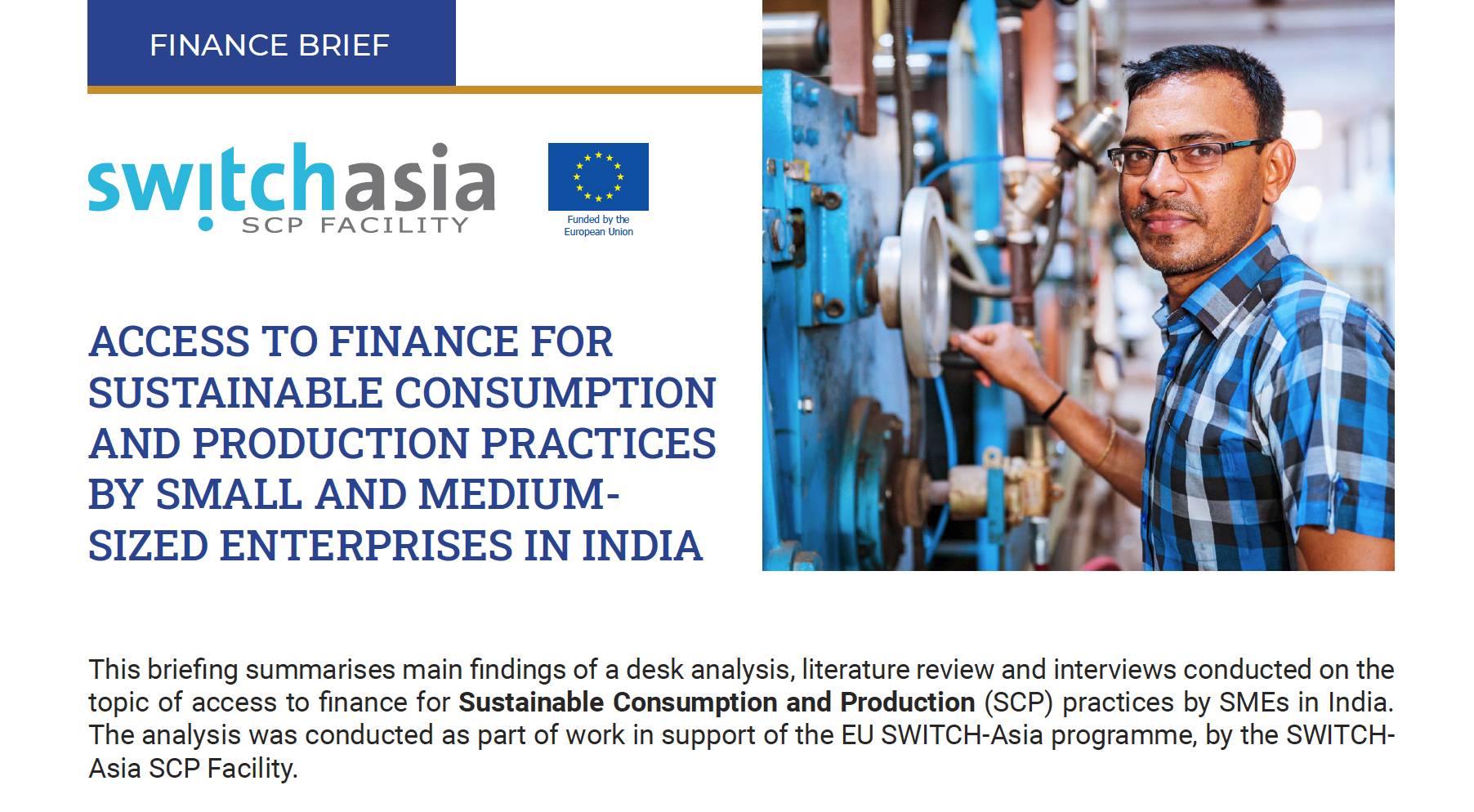 Access to Finance for SCP Practices by Small and Medium-sized Enterprises in India