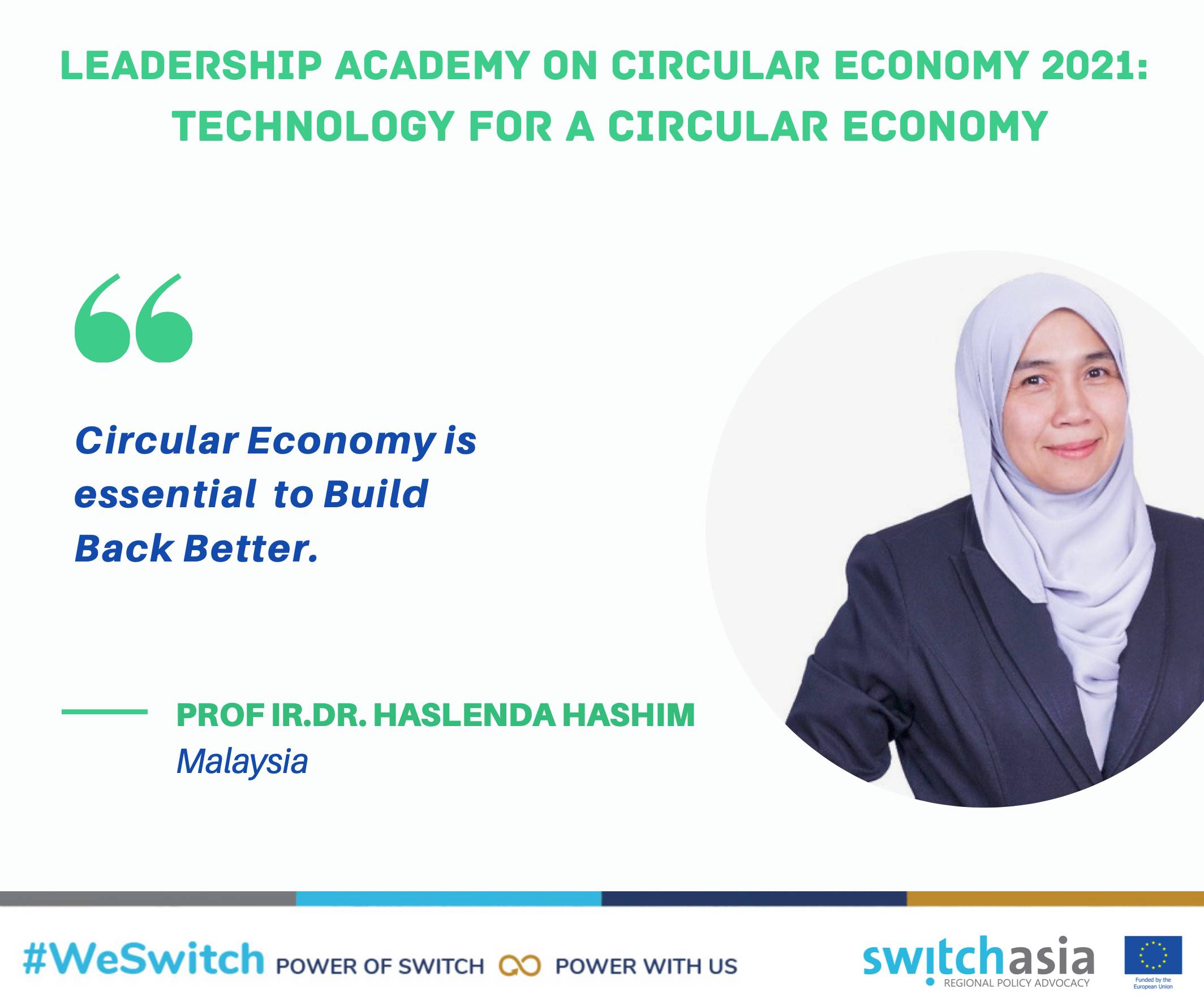 EU SWITCH-Asia 2021 Leadership Academy on Technology for A Circular Economy