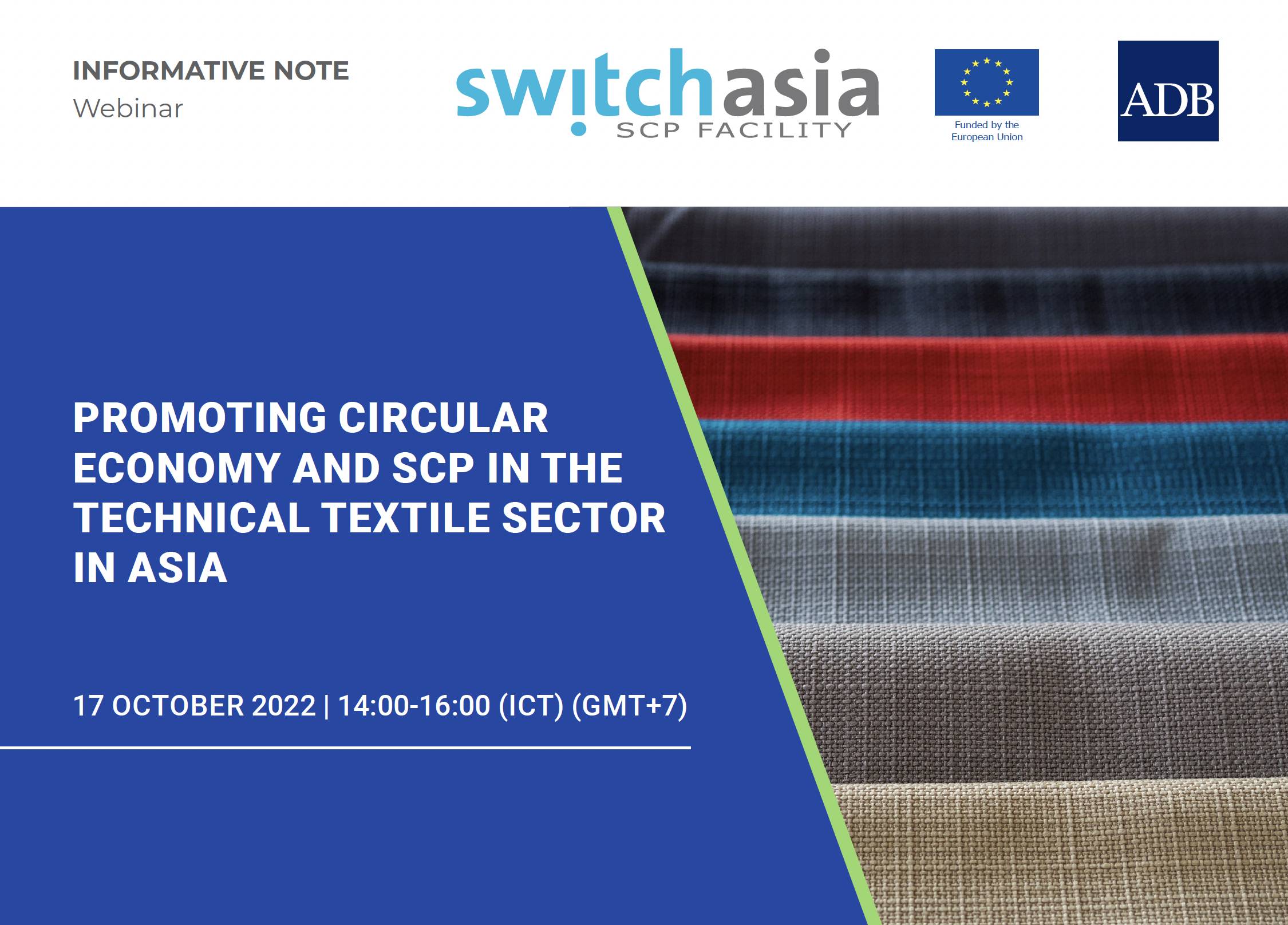 Promoting Circular Economy and SCP in the Technical Textiles Sector in Asia