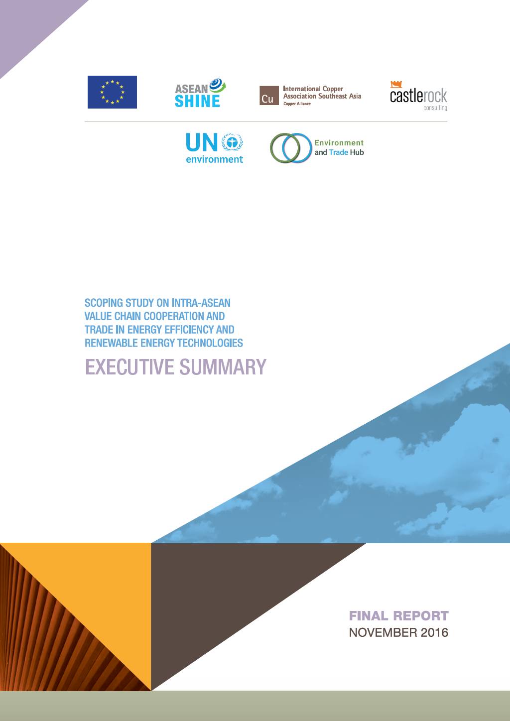 Executive Summary: Scoping Study on Intra-ASEAN Value Chain Cooperation and Trade in Energy Efficien...