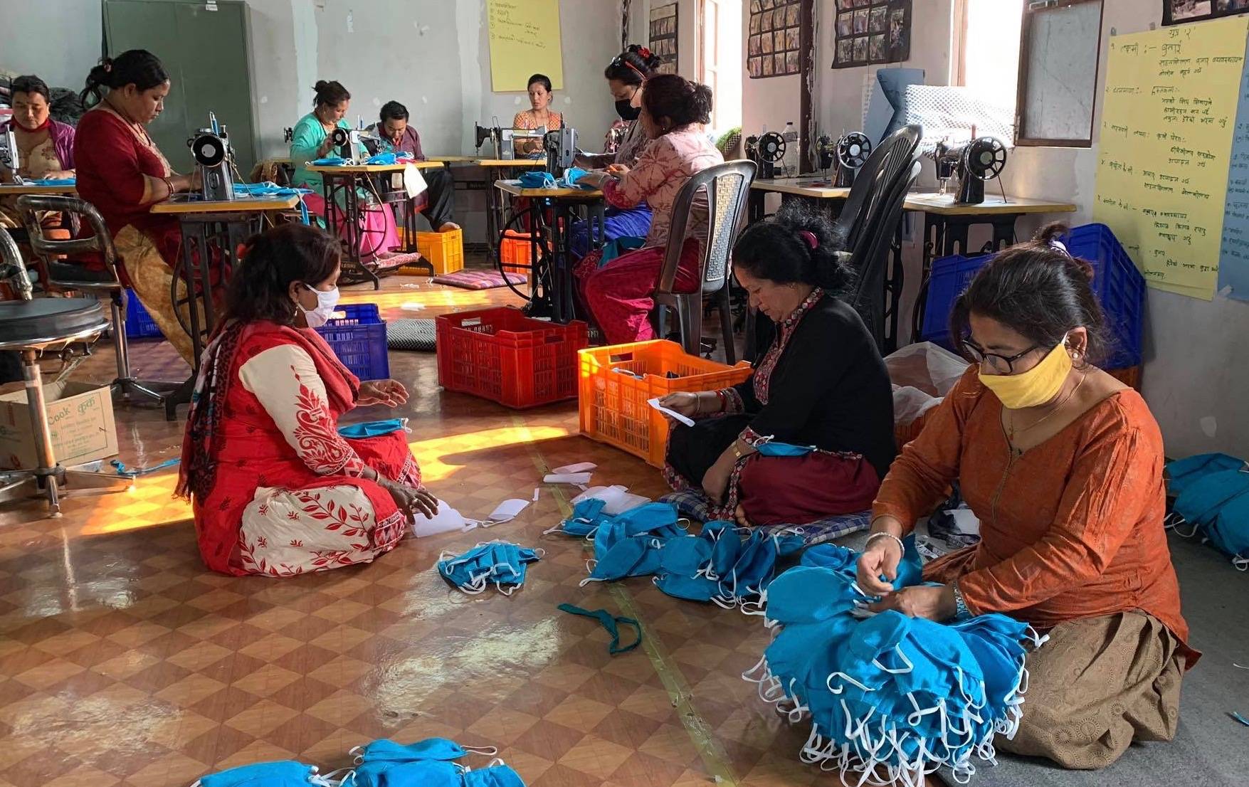 Grant Project in Nepal mobilises Bungamati Community to produce Protective Face Masks