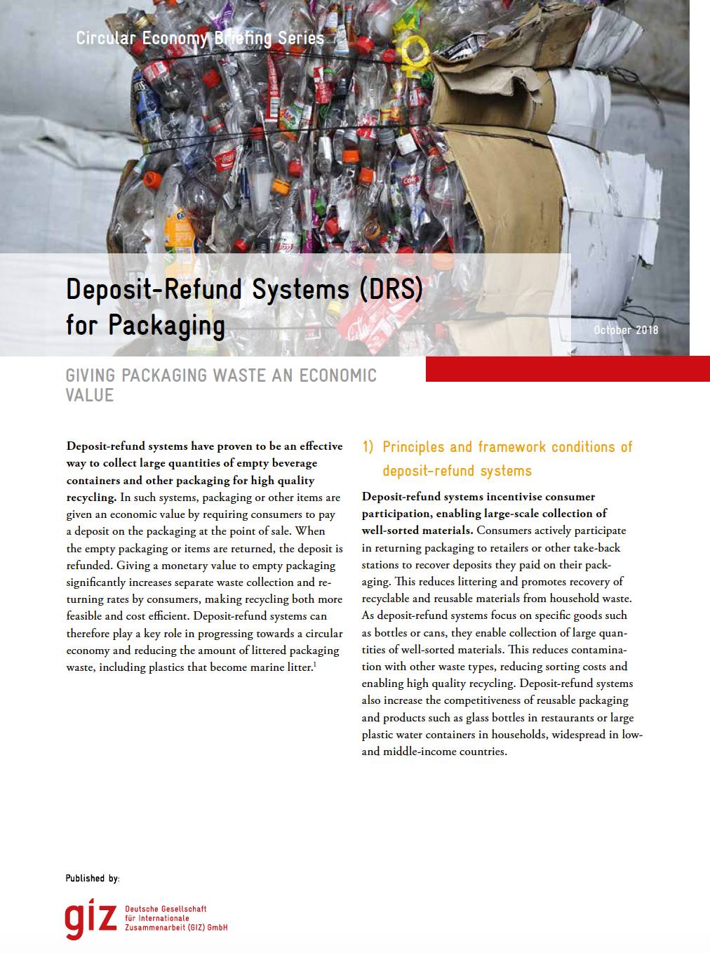 Deposit-Refund Systems (DRS) for Packaging