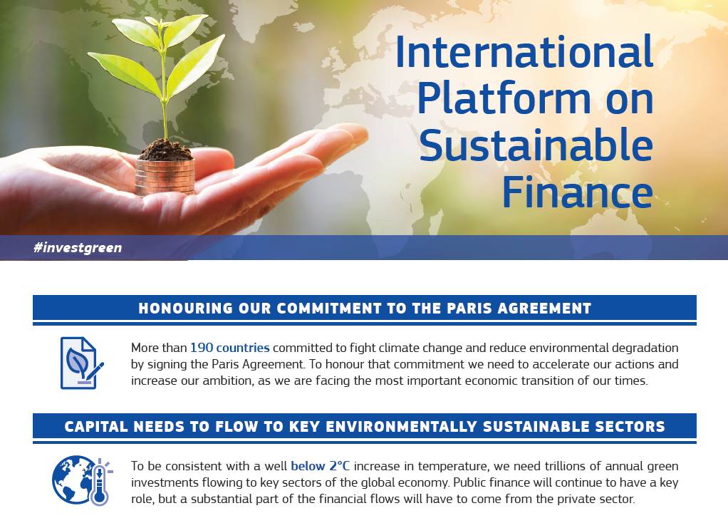International Platform on Sustainable Finance (IPSF)