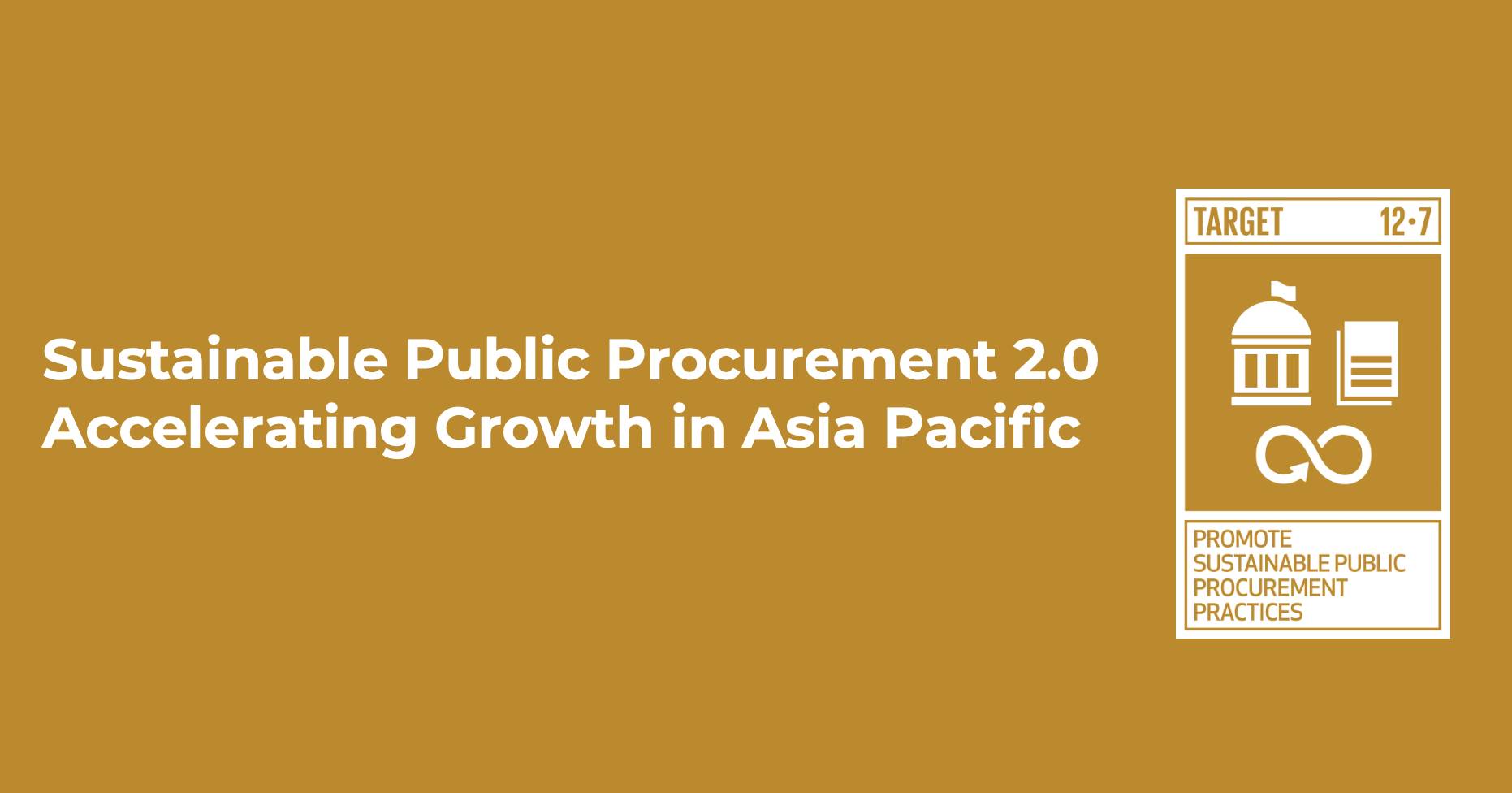 WEBINAR: Sustainable Public Procurement 2.0