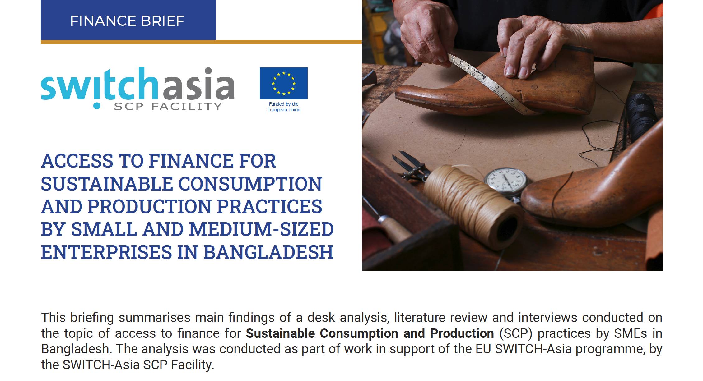 Access to Finance for SCP Practices by Small and Medium-sized Enterprises in Bangladesh