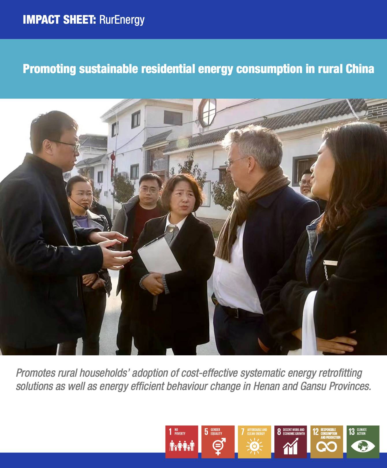Impact Sheet: RurEnergy - Promoting sustainable residential energy consumption in rural China