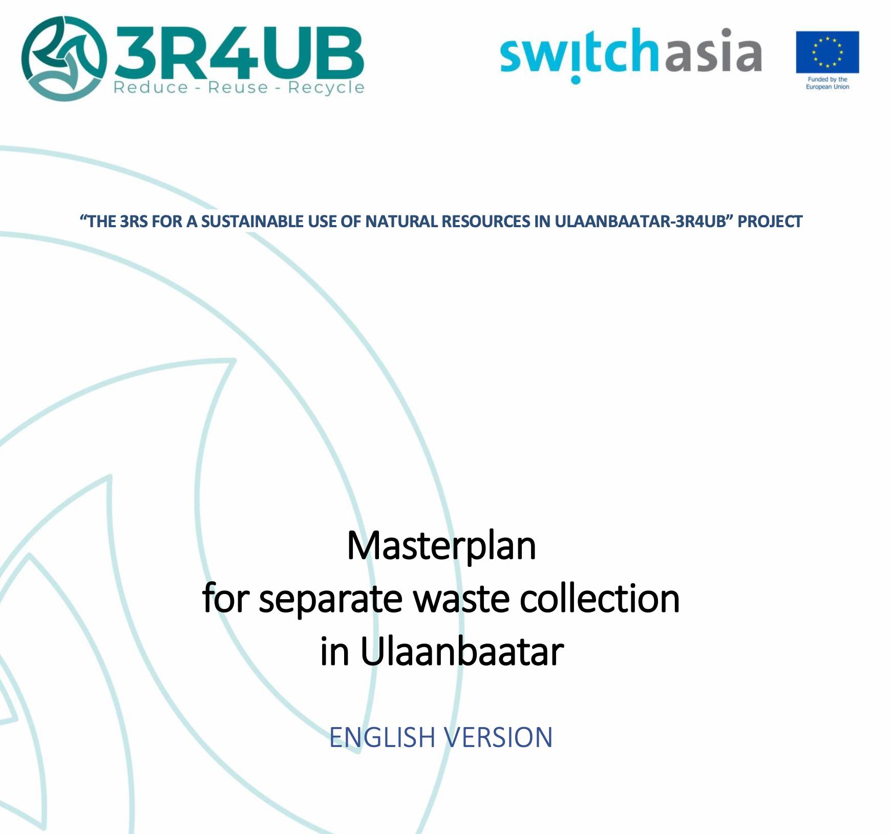 Masterplan for separate waste collection in Ulaanbaatar