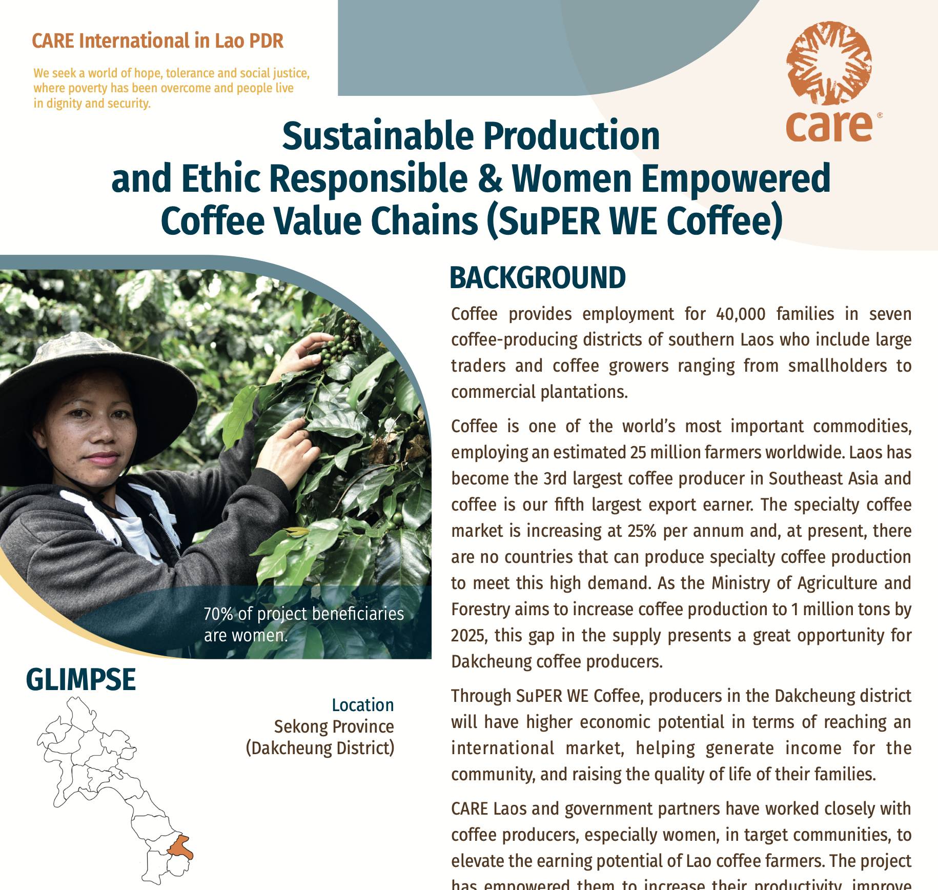 Fact Sheet: Sustainable Production and Ethic Responsible &amp; Women Empowered Coffee Value Chains (...4690